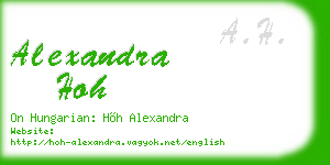 alexandra hoh business card